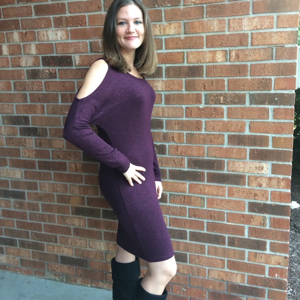Cold shoulder dress